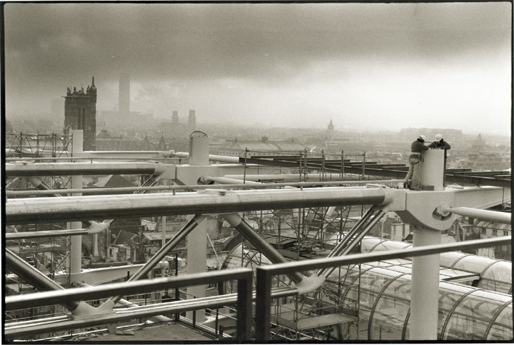 Construction of the Georges Pompidou Museum of Modern Art, Paris