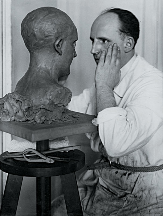 Blind Sculptor Scapigni with an Unfinished Bust of Himself