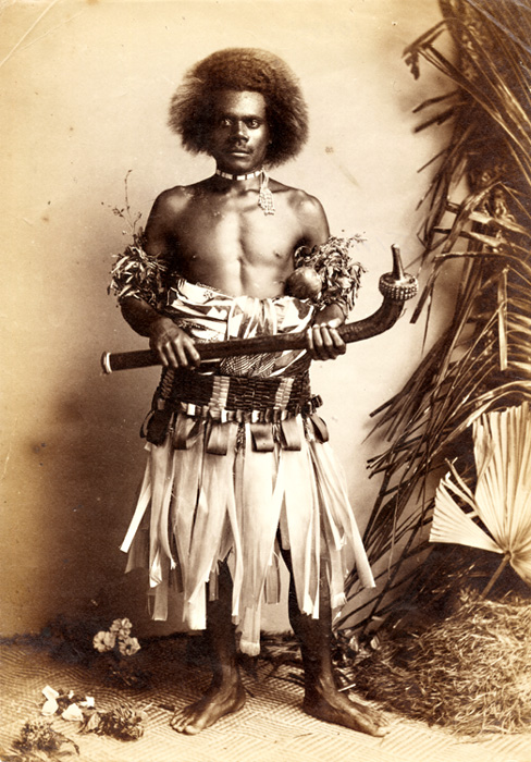 Anonymous - Native Fijian Man with Weapon Anonymous - Native Fijian Man with Weapon