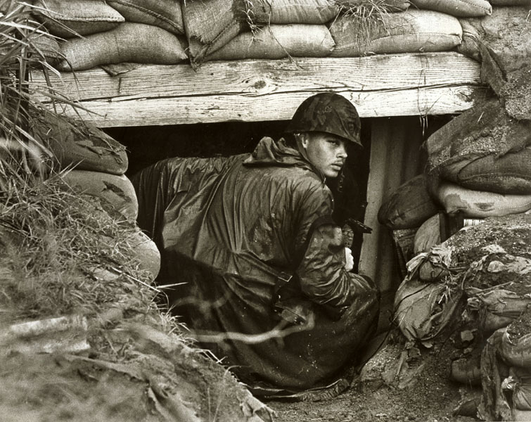 Intense with Duty (Marine in Bunker on Guantanamo Bay, Cuba)