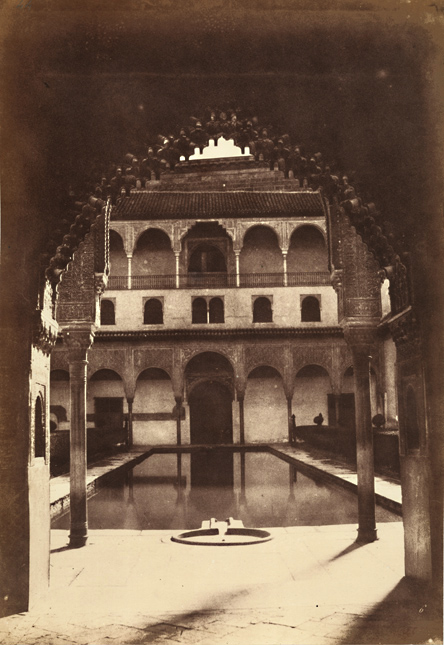 Photo Detail - Alphonse De Launay - View of the Alhambra, Great Courtyard in Front of Ambassador's Hall