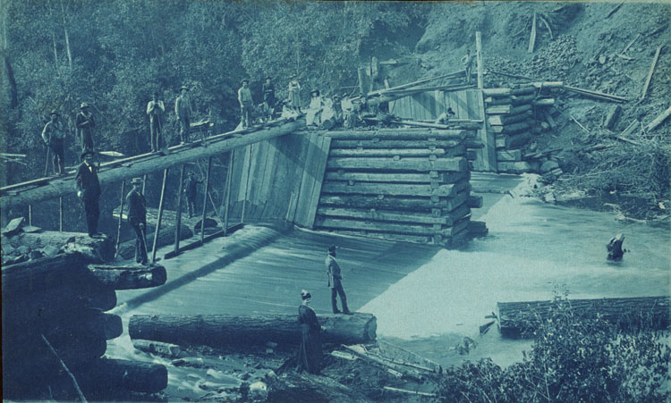 Photo Detail - Anonymous - Dam on Chehalis River for Raising the Water to Run Logs