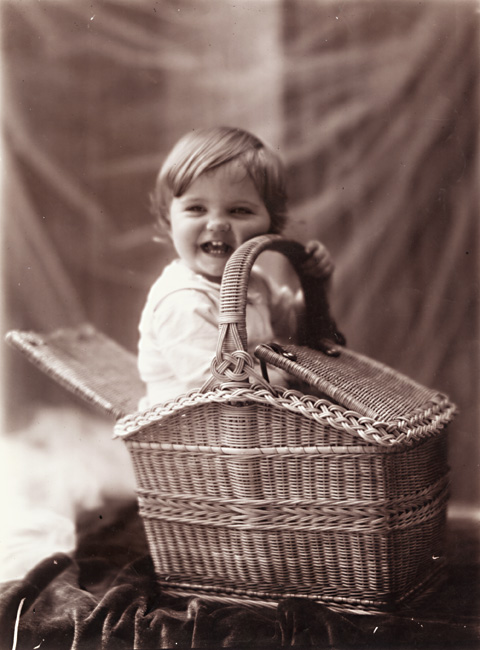 Leonard Misonne - One of the Photographer's Sons and a Picnic Basket