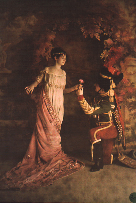 Photo Detail - Louis and Auguste Lumiere (attributed to) - A Soldier Offering a Maiden a Flower
