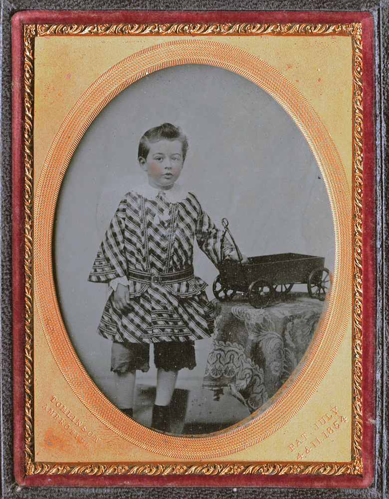 Photo Detail - William A. Tomlinson - Boy with Metal Wagon
