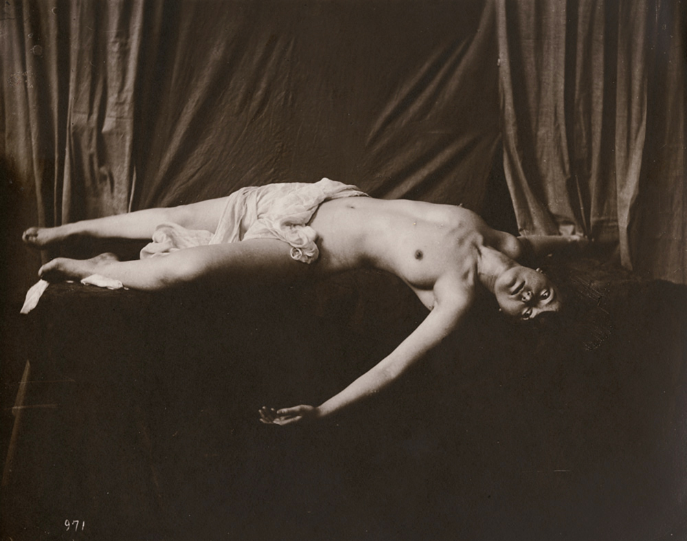 Anonymous - Draped Reclining Female Nude