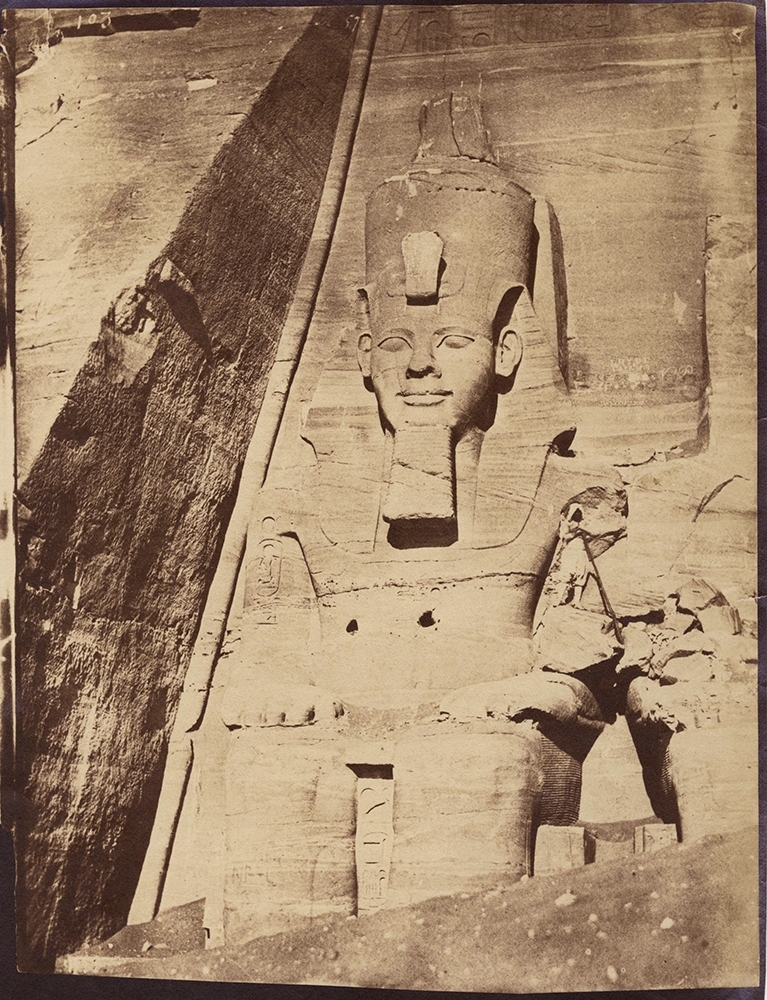 Maxime Du Camp - Colosse du Spéos de Phré, Abou Simbel, Nubie, Egypt