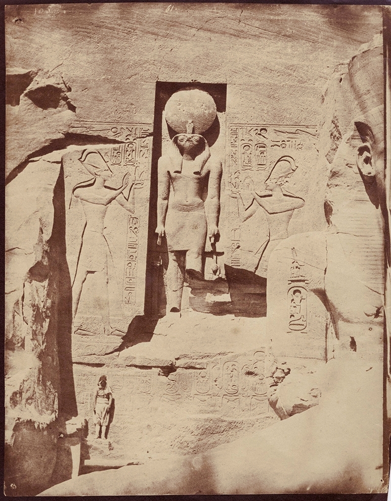 Photo Detail - Maxime Du Camp - Ibsamboul, Sculptures de l'Entrée du Spéos de Phrè, Nubie, Egypt