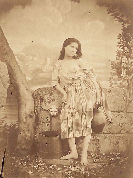 Photo Detail - Felix Jacques Antoine Moulin - Semi-nude Woman at a Water Fountain