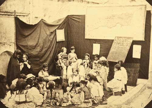 Teachers and Algerian Children in Blidah