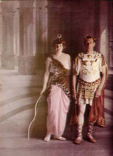 Couple Dressed in Roman Attire