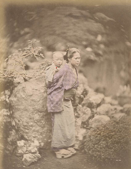Anonymous - Japanese Mother and Child/Wooden Bridge, Tokyo, Japan Anonymous - Japanese Mother and Child/Wooden Bridge, Tokyo, Japan