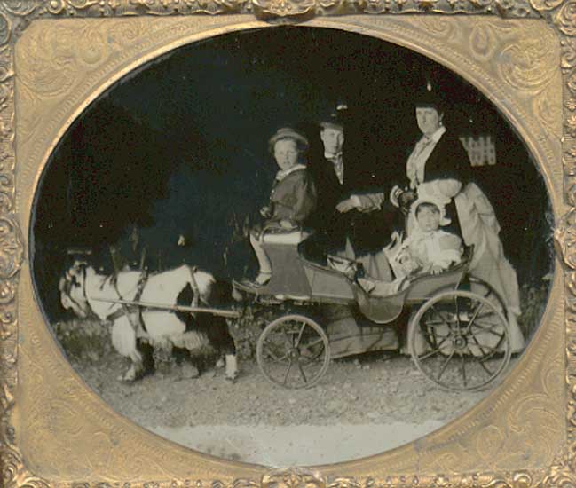Anonymous - Group in a Fancy Cart Pulled by Goat Anonymous - Group in a Fancy Cart Pulled by Goat