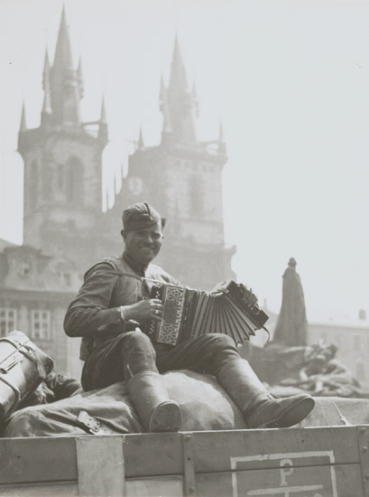 Photo Detail - Tibor Honty - May 9th, 1945, Soldier with Accordion