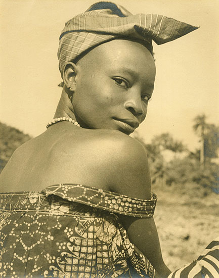 Photo Detail - Anonymous (French) - African Woman Looking Over Her Bare Shoulder