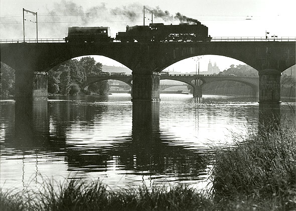 Zdenek Vozenilek - Train on Trestle over River Zdenek Vozenilek - Train on Trestle over River
