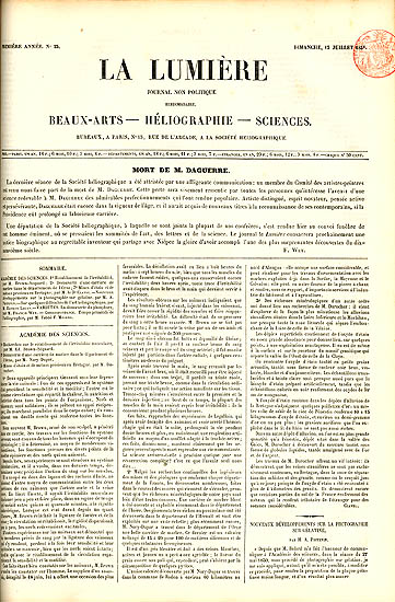 Collection du Journal La Lumiere, the Rare First Volume