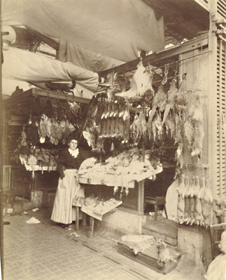 Mme. Chabrol et Etalage de Volailles aux Halles