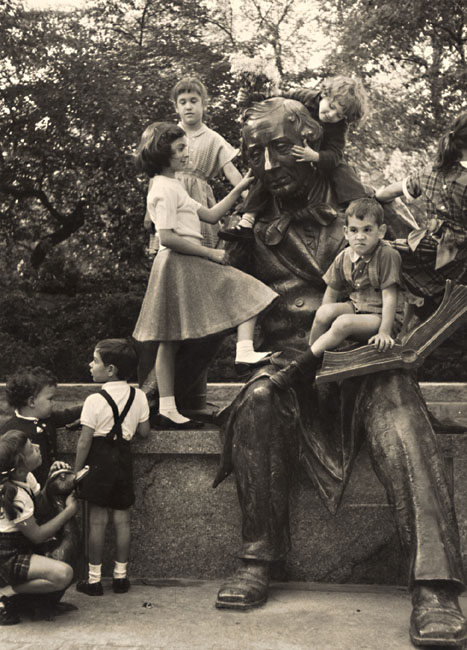Photo Detail - F. Bedrich Grünzweig - Children and Statue of Hans Christian Anderson, Central Park, New York City, NY
