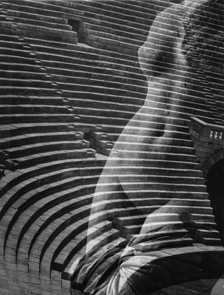 Female Nude Superimposed on Coliseum, Italy