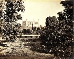 Bourne - Cawnpore (Kanpur), a View of the Memorial Place from the South