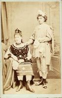 Click for details about Nock - Two Victorians in Costumes with Masks Nock - Two Victorians in Costumes with Masks