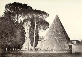 MacPherson - Old Protestant Cemetery with Pyramid of Caius Cestius, the English Burying Ground and Tomb of Shelley, Rome