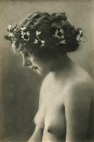 Click for details about Anonymous - Female Nude with Wreathe of Flowers Anonymous - Female Nude with Wreathe of Flowers