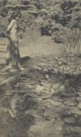 Click for details about Albin-Guillot - Young Woman and Water Lilies Albin-Guillot - Young Woman and Water Lilies