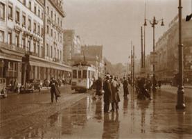 Click for details about Misonne - Rainy Street with Tram in Brussels, Belgium Misonne - Rainy Street with Tram in Brussels, Belgium