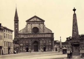 Alinari Brothers - Fa&ccedil;ade de l'Eglise Maria Novella, Florence, Italy