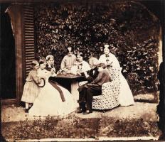 Click for details about Carroll (Rev. Charles Dodgson) - Hassard Dodson Family Sitting Round a Table Playing Cards Carroll (Rev. Charles Dodgson) - Hassard Dodson Family Sitting Round a Table Playing Cards