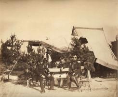 Le Gray - Chalons Encampment Scene: Lieutenant of Champagny , Capitaine Friant, the Prince Murat and Colonel Lepic
