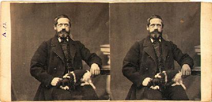 Click for details about Anonymous - Man with Dog in His Lap Anonymous - Man with Dog in His Lap