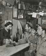 David Seymour (Chim) - Soldiers in a Cafe in Spain
