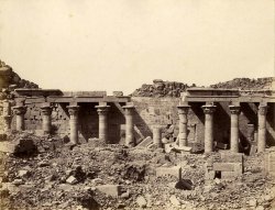 Felix Teynard - Western Colonnade--Ruins Seen from Point S, Island of Philae, Egypt
