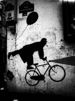 Stanko Abad�ic - Bicycle Art on Wall