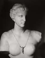 Marcel Marien - Still Life of Marble Female Bust with Crucified Christ