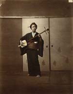 Baron Raimond Von Stillfried - Japanese Woman Playing Samisen