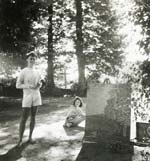 Jacques-Henri Lartigue - Lartigue's Son, Dani, and daughter, Huguette Sabouret ,at Ch�teau des Essarts, Veyvialle, France