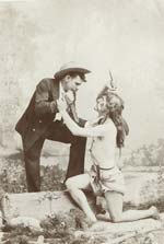 Shaw & Sons - Cowboy and Indian Having a Knife Fight