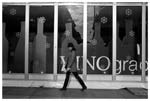 Stanko Abad�ic - Woman in Front of Snowflake Window Display, Zagreb,Croatia