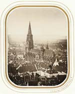Georg Theodor Hase - M�nster Cathedral and Its Square, Friedburg, Germany