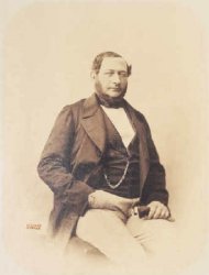Gustave Le Gray - Portrait of of Man with His Hand in His Pocket and Other Holding Gloves