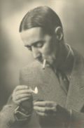 Writer Daniel Rops Lighting Cigarette