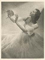 Janine Charrat Holding a Flower