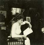 Pierre (Auguste) Delbet - Female Nude Study in the Studio (Seated)