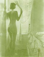 Ted Jones - Susan (Female Nude at Window in front of Brass Bed)