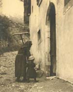 Mother and Child with Rake