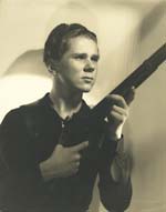 Clarence Sinclair Bull - Jackie Cooper in "Boy of the Streets" with Flintlock Rifle